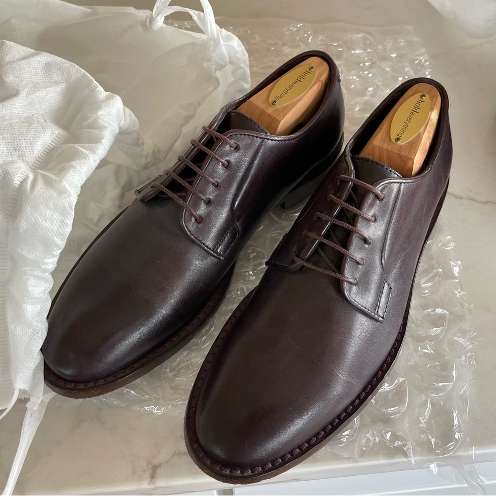 Paul Smith Women’s Derby Loafers in Dark Brown Leather US 6.5 EU 37